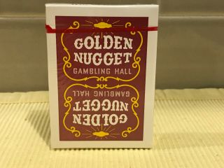 Vintage Deck Red Burgundy GOLDEN NUGGET Casino Playing Cards Las Vegas 4