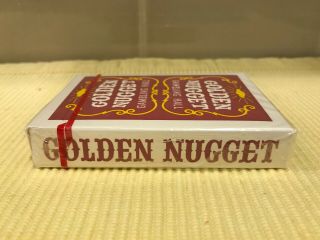 Vintage Deck Red Burgundy GOLDEN NUGGET Casino Playing Cards Las Vegas 5