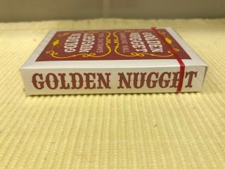 Vintage Deck Red Burgundy GOLDEN NUGGET Casino Playing Cards Las Vegas 6