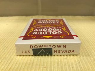 Vintage Deck Red Burgundy GOLDEN NUGGET Casino Playing Cards Las Vegas 7