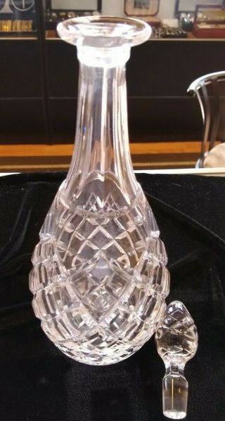 CUT GLASS CRYSTAL WINE DECANTOR WITH STOPPER 3