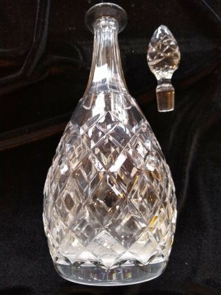 CUT GLASS CRYSTAL WINE DECANTOR WITH STOPPER 4