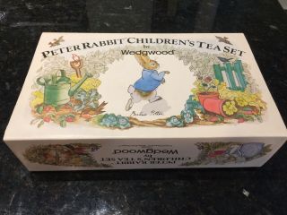 Beatrix Potter 10 Piece Peter Rabbit Wedgewood Children’s Tea Set,  Nib