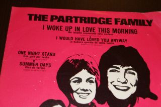 THE PARTRIDGE FAMILY I Woke Up In Love This Morning 1971 MEXICO EP David Cassidy 4