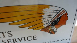 INDIAN MOTORCYCLE PARTS AND SERVICE SIGN PORCELAIN 2