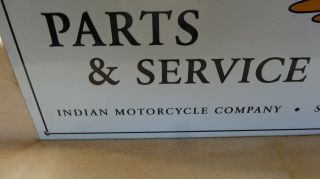 INDIAN MOTORCYCLE PARTS AND SERVICE SIGN PORCELAIN 3
