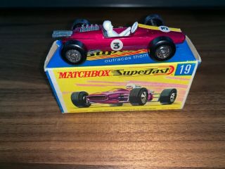 Vintage Matchbox Lesney Lotus Racing Car 19