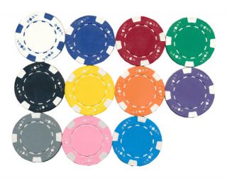 100 Clay Ace Jack Poker Chips Custom Set 11.  5 Gr 11 Colors To Choose