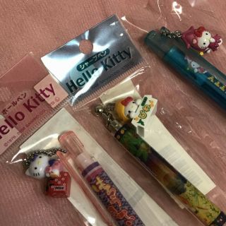 Hello Kitty Ballpoint Pen Yamanashi - Kikyosingenmochi 2008 With Gotochi Charm Set