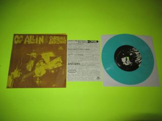 Gg Allin And The Carolina Shitkickers 7 " 45 Green Color Vinyl