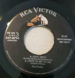 Elvis Presley Rca Epb - 1254 Ep Side 2 & 3 Tutti Frutti I Got A Woman 45 Only