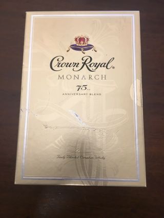 Rare Discontinued Crown Royal Monarch Blend 75th Anniversary Collectors Box