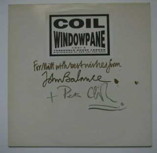 Coil ‎– Windowpane Threshold House Loci 3 Vinyl 12 " 45 Rpm Test Pressing Signed