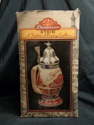 Anheuser Busch Budweiser Tradition Of Excellence 125th Year Stein