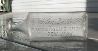 Antique C.  Wesley Smith,  Ph.  G. ,  Shelter Island Heights,  N.  Y.  Dr.  