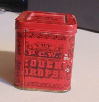 Cough Drop Antique Medicine Tin Advertising Pennsylvania