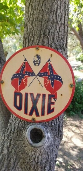 " Old Dixie " 12 " Steel Porcelain Advertising Sign.