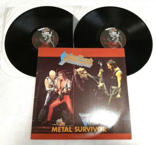 Judas Priest ‎metal Survivor 1984 2lp Vinyl Uk 33084 Live In Quebec Canada Rare