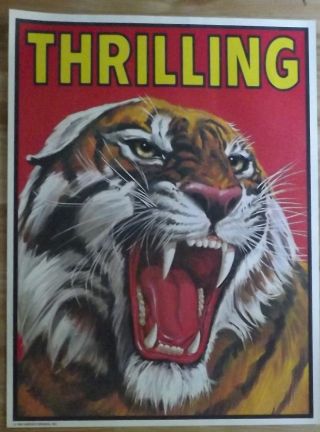 1983 Nabisco Circus Posters,  Set Of 4 (clowns,  Elephant,  Tiger)