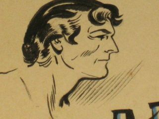 Burne Hogarth Signed & Colored Self - Portrait 1954 Woodbridge MAD Tarzan 2