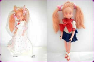Vintage Sailor Moon Sailor Chibi Moon A Doll Two Dress Bandai