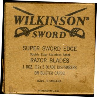 Nos Vintage Wilkinson Sword Razor Blades,  12 Blister Pack In Rare Packaging19