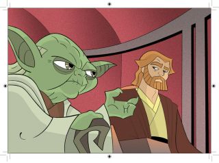 Cartoon Network The Clone Wars Color Guide Print Test Transparency Concept Art.