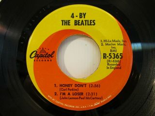 THE BEATLES - 4 By The Beatles - 1965 Capitol Records 45 rpm EPA 3