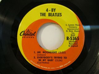 THE BEATLES - 4 By The Beatles - 1965 Capitol Records 45 rpm EPA 4