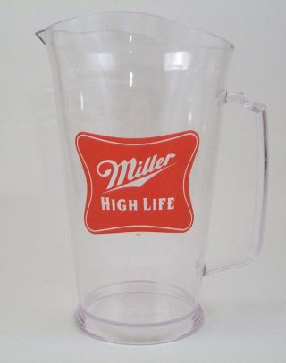 Case Of TWELVE - 32oz MILLER HIGH LIFE Plastic Beer Pitchers - Drink Barware 2