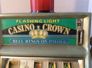 Vintage Waco Novelty Casino Crown 25 cent Slot Machine Made in Japan 7