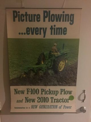 1960 John Deere Dealership Poster - 2010 Picture Plowing Every Time (
