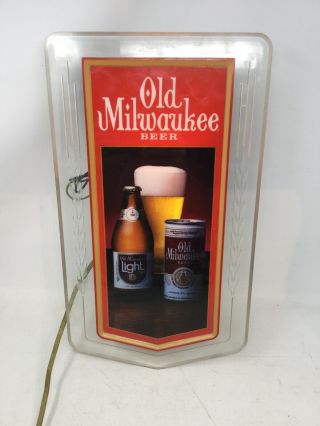Vintage Old Milwaukee Beer Lighted Tavern/bar Sign.