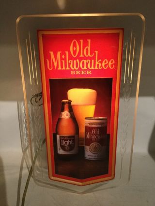 Vintage OLD MILWAUKEE BEER Lighted Tavern/Bar Sign. 2