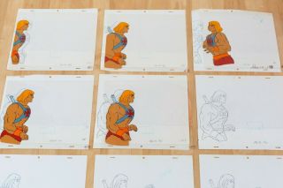 He - Man animation art - production Cels & Drawings,  Filmation Folder 7