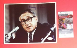 Henry Kissinger Signed 8 " X10 " Color Photo Certified Authentic With Jsa Psa