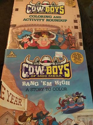 Rare Wild West Cowboys Of Moo Mesa Coloring Books