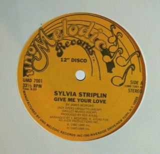 Soul 12 " - Sylvia Striplin - Give Me Your Love /you Can 