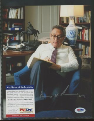 Herry Kissinger Secretary Of State Signed 8x10 Photo Auto Autograph Psa/dna