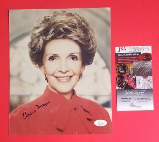 Former Us First Lady - Nancy Reagan Signed 8 " X10 " Photo With Jsa Psa Ronald