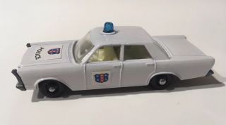 Phantom Matchbox Lesney 55/59 Ford Galaxie Police Car.  Blue Dome Light.