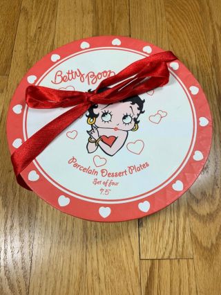 2006 King Features Syndicate Betty Boop Porcelain Dessert Plates Set Of Four