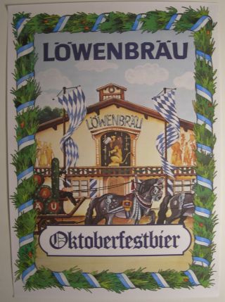 Lowenbrau Oktoberfestbier Advertisement Poster 1978 Munich