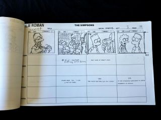 Simpsons Production SWEETS AND SOUR MARGE Storyboard 64 pgs 3