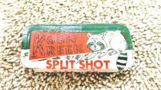 Vintage Koon Kreek Split Shot Size Bb,  Metal Tins Open With 2 Fingers.