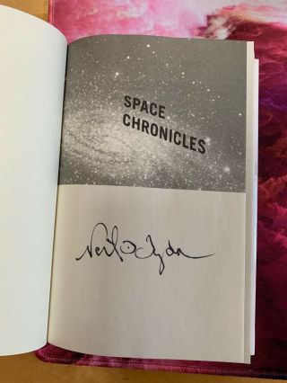 Neil Degrasse Tyson Space Chronicles Signed Book