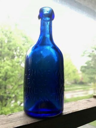 JOHN RYAN EXCELSIOR MINERAL WATER,  pontiled bottle from Savannah,  GA. 3