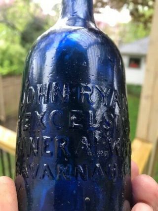 JOHN RYAN EXCELSIOR MINERAL WATER,  pontiled bottle from Savannah,  GA. 7