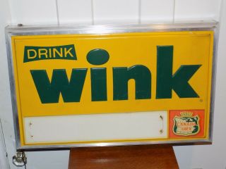 Wink Canada Dry Lighted Store Sign