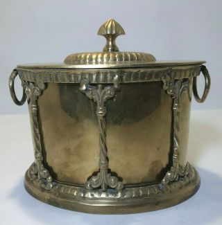 Antique/vtg Handcrafted Solid Brass Ornate Decorative Crafts Ice Bucket